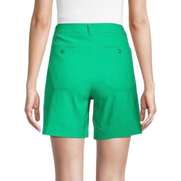 Nanette Nanette Lepore  Flat-Front Rayon Blend Shorts Green Lantern XS - Picture 2 of 4